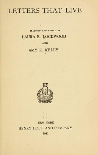 Cover for Letters that live