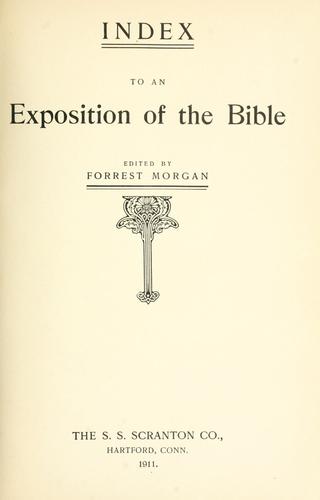 Cover for An Exposition of the Bible, a series of expositions covering all the books of the Old and New Testament by Marcus Dods [and others]