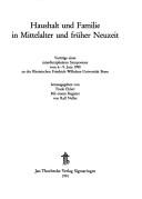 Cover for Haushalt und Familie in Mittelalter und früher Neuzeit