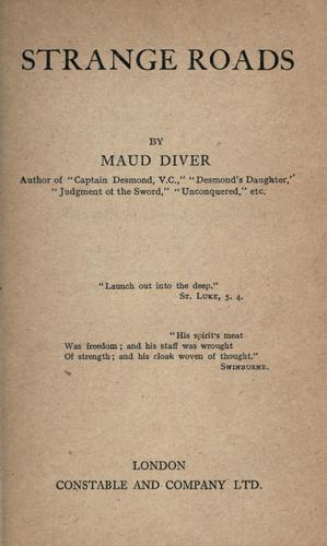 Cover for Strange roads