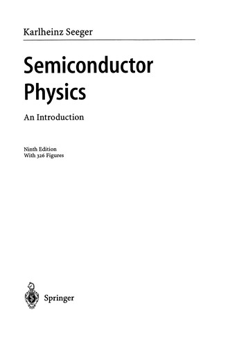 Cover for Semiconductor Physics