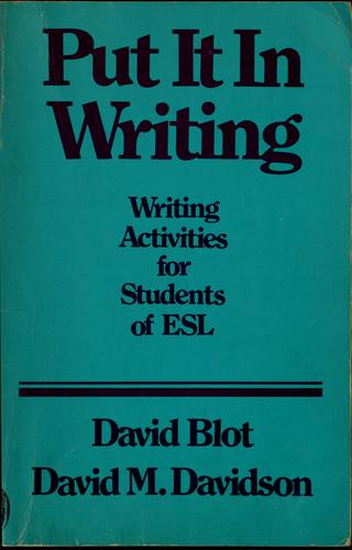 Cover for Put it in writing