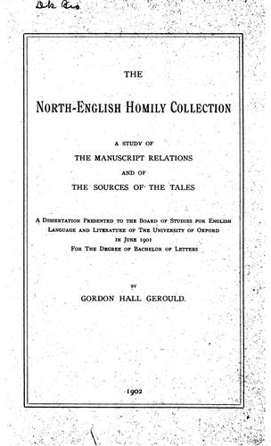 Cover for The North-English Homily Collection
