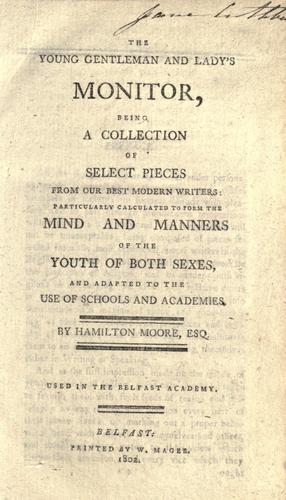 Cover for The young gentleman and lady's monitor, being a collection of select pieces from our best modern writers