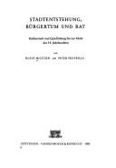 Cover for Stadtentstehung, Bürgertum und Rat