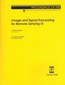 Cover for Image and signal processing for remote sensing IX