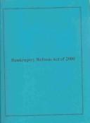 Cover for Bankruptcy Reform Act of 2000