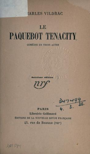 Cover for paquebot Tenacity