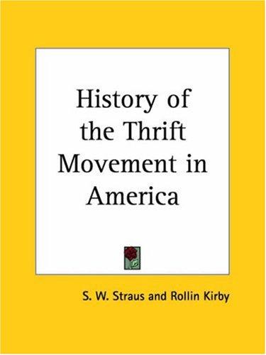 Cover for History of the Thrift Movement in America