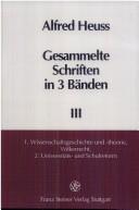 Cover for Gesammelte Schriften in 3 Bänden