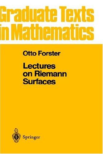 Cover for Lectures on Riemann surfaces