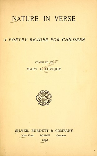 Cover for Nature in verse