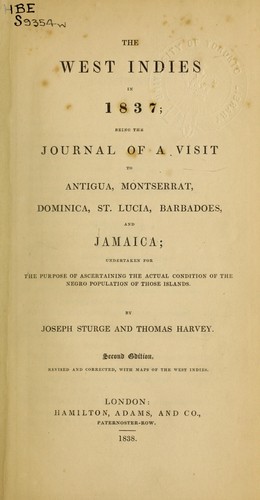 Cover for The West Indies in 1837