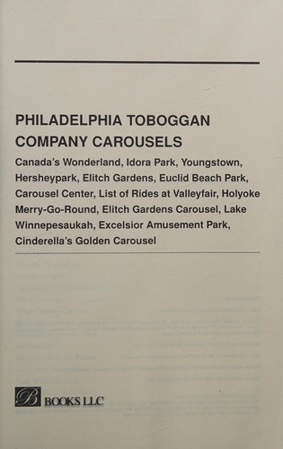 Cover for Philadelphia Toboggan Company Carousels
