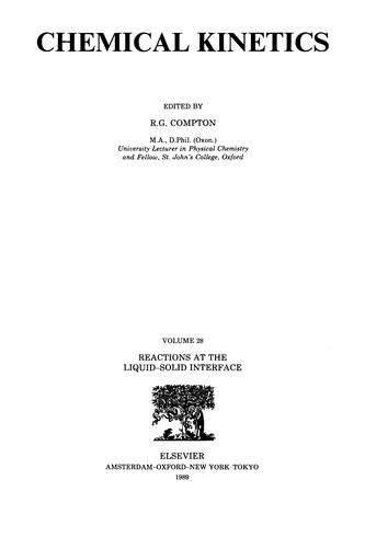 Cover for Comprehensive chemical kinetics.