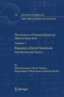 Cover for The genesis of general relativity