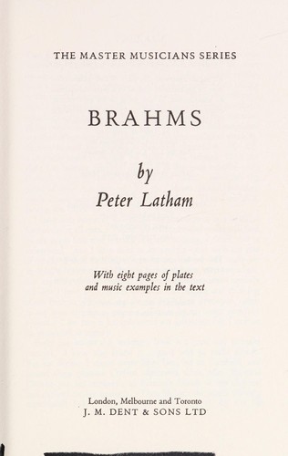 Cover for Brahms