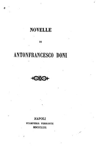 Cover for Novelle