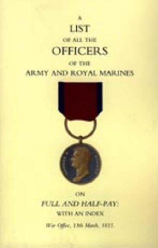 Cover for 1815 List of All the Officers of the Army And Royal Marines on Full And Half-pay With an Index