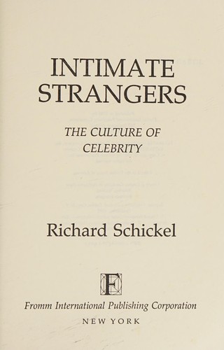 Cover for Intimate strangers
