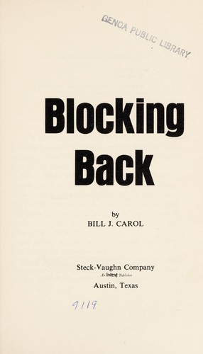 Cover for Blocking back