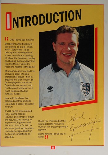 Cover for The Official Gazza Paul Gascoigne Annual