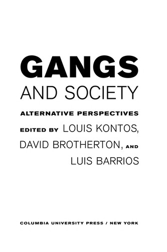 Cover for Gangs and society