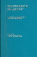 Cover for Environmental philosophy
