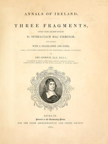 Cover for Annals of Ireland