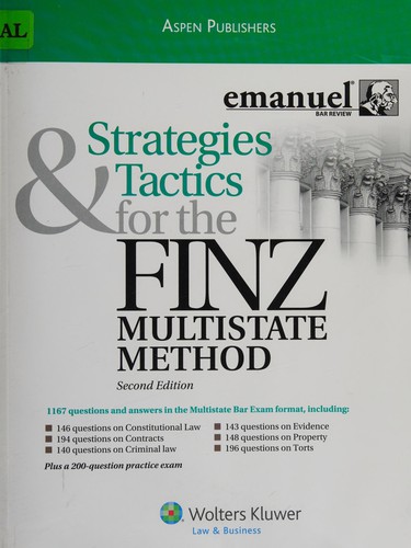 Cover for Strategies & tactics for the Finz multistate method