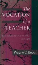 Cover for The vocation of a teacher