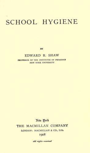 Cover for School hygiene