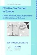 Cover for Effective Tax Burden in Europe