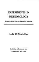Cover for Experiments in meteorology, investigations for the amateur scientist