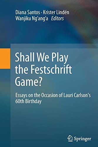 Cover for Shall We Play the Festschrift Game?