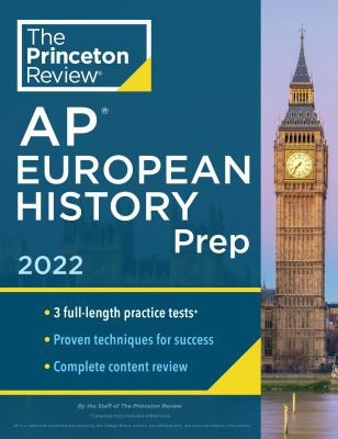 Cover for Princeton Review AP European History Prep 2022