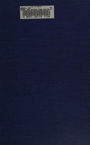 Cover for Ernst Toller and his critics