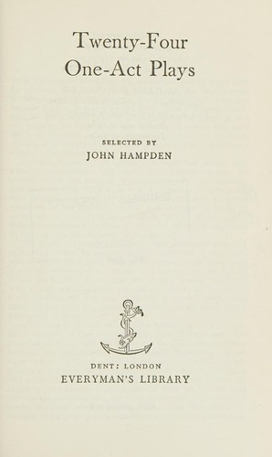 Cover for Twenty-four One-act Plays