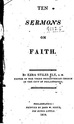 Cover for Ten Sermons on Faith