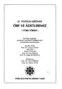 Cover for 21. yüzyılın eşiğinde örf ve âdetlerimiz