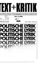 Cover for Politische Lyrik.