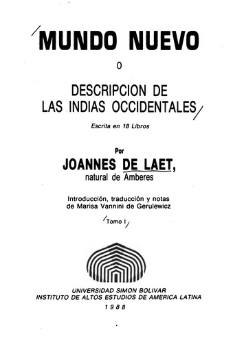 Cover for Mundo nuevo, o, descripción de las indias occidentales
