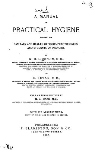 Cover for manual of practical hygiene