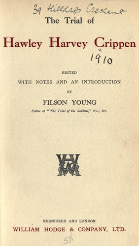 Cover for The trial of Hawley Harvey Crippen