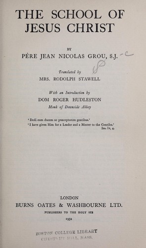 Cover for The school of Jesus Christ
