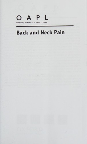 Cover for Back and Neck Pain