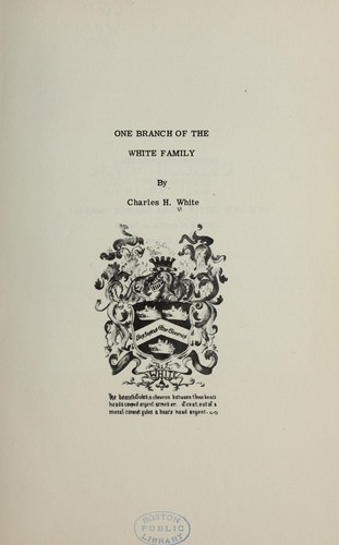 Cover for One branch of the White family