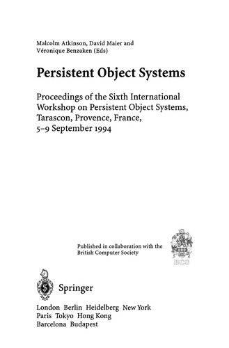 Cover for Persistent object systems