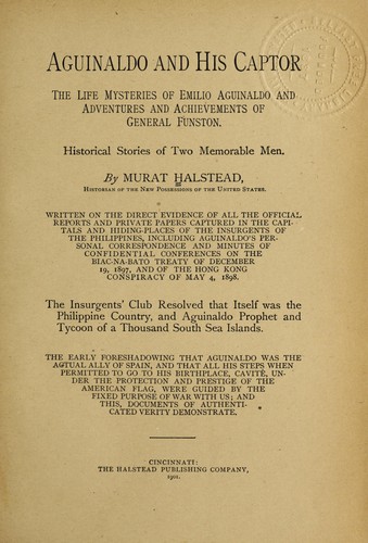 Cover for Aguinaldo and his captor
