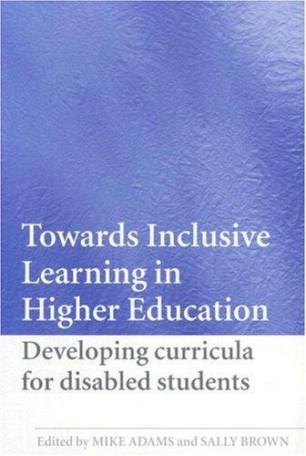 Cover for Towards Inclusive Learning in Higher Education
